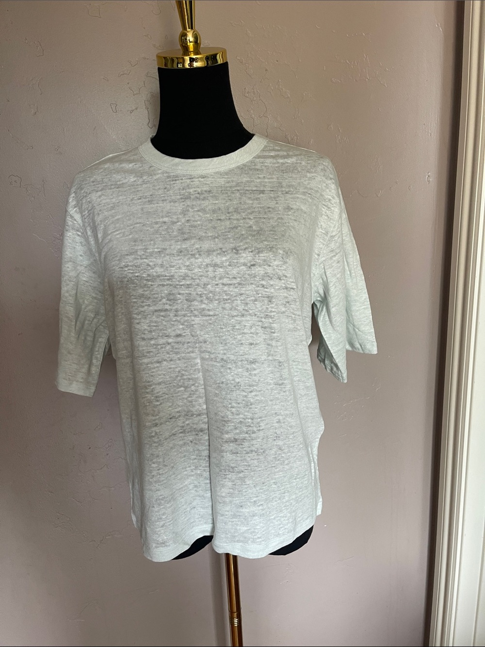 NWT Banana Republic Light Blue Relaxed Linen T-Shirt Size S